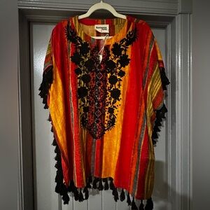Savanna Jane Multicolor Poncho style blouse